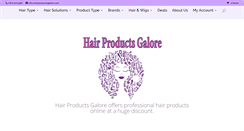 Desktop Screenshot of hairproductsgalore.com