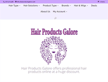Tablet Screenshot of hairproductsgalore.com